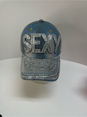 Denim Cap with Bling